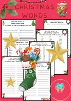 Aperçu - Feuilles d'exercices - Noël - Défi de vocabulaire - Page de couverture