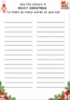 Voorbeeld - Kerstmis - Woordenschat uitdaging - Pagina 3