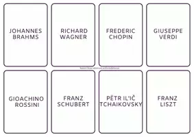 anteprima - Flashcard - Flashcards compositori dell'800 - Pagina 1