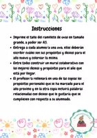 Vista previa - Hojas de trabajo - Propósitos de año nuevo - página 2