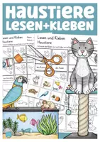 Vista previa - Hojas de trabajo - HAUSTIERE Lesen und Kleben Deutsch / Alemán - Portada
