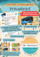 Vorschau - Stundenentwürfe - WiK - Materialpaket Privatbrief (Erarbeitung - Übung - Wdh. - Probearbeit) - Seite 1