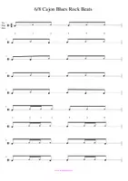 Vorschau - Arbeitsblätter - 9 Blues-Rock Beats für Cajon im 6/8 Takt - Deckblatt