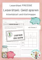 Vorschau - Arbeitsblätter - Leserätsel / Logical - Geld sparen (FREEBIE) - Deckblatt