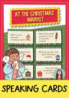 Vorschau - Aufgabenkarten - At the Christmas market speaking cards / Gesprächskarten (Englisch) - Deckblatt