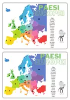 Vorschau - Arbeitsblätter - Arbeitsmappe Paesi eurpoei/ Ländernamen+ Adjektive - Deckblatt
