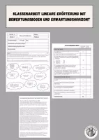 Vorschau - Klassenarbeiten - Klassenarbeit lineare Erörterung - Klasse 8 (Bewertung+Erwartung) - Deckblatt