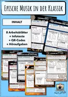 Vorschau - Arbeitsblätter - Epische Musik in der Klassik - Arbeitsblätter zum Werkhören - Deckblatt