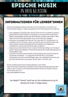 Vorschau - Arbeitsblätter - Epische Musik in der Klassik - Arbeitsblätter zum Werkhören - Seite 1