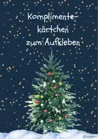 Vorschau - Mal- und Bastelvorlagen - Weihnachtsbriefe: Komplimentekärtchen - Deckblatt
