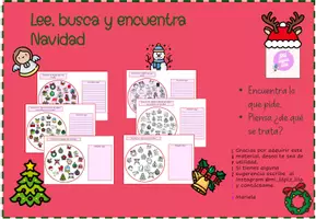 Vista previa - Manualidades / Dibujos para colorear - NAVIDAD LEE, BUSCA Y ENCUENTRA - Portada