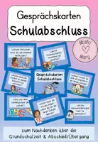 Vorschau - Spiele - Gesprächskarten Schulabschluss Klasse 4 – Reflexion & Abschied Grundschule - Deckblatt
