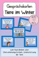 Vorschau - Spiele - Gesprächskarten: Tiere im Winter (Klasse 3 und 4) - Deckblatt