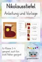 Vorschau - Mal- und Bastelvorlagen - Nikolausstiefel nähen: Anleitung und Vorlagen - Deckblatt