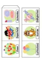 Vorschau - Mal- und Bastelvorlagen - Leporello/Faltbuch Thema Fasching/Karneval (Klasse 1 und 2) - Seite 2