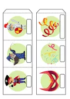 Vorschau - Mal- und Bastelvorlagen - Leporello/Faltbuch Thema Fasching/Karneval (Klasse 1 und 2) - Seite 3