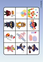 Vorschau - Arbeitsblätter - Wortschatz Bingo - Fasching/Karneval (Klasse 1 und 2) - Seite 1