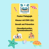 Vorschau - Prüfungsvorbereitung - Pauker Pädagogik - Klausur (Q1) mit EWH - Gewalt und Prävention - Deckblatt