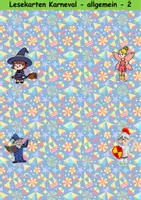 Vorschau - Arbeitsblätter - Lesekarten/Bildkarten Fasching/Karneval einfach - DaZ/DaF, Deutsch (Grundschule) - Seite 2