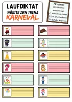 Vorschau - Unterrichtsreihen - Laufdiktat / Schleichdiktat Fasching/Karneval - DaZ/DaF, Deutsch (Diktat) - Seite 3