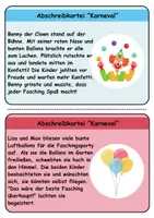 Vorschau - Unterrichtsreihen - Abschreibkartei Thema Fasching/Karneval - DaZ/DaF, Deutsch (schreiben) - Seite 1