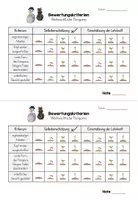 Vorschau - Mal- und Bastelvorlagen - Bewertungsbogen - weihnachtliche Pompoms - Seite 1