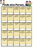 Vorschau - Spiele - Mitschüler Bingo Fasching/Karneval - DaZ/DaF, Deutsch (Klassenspiel) - Seite 1