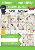 Vorschau - Arbeitsblätter - Himmel und Hölle Fasching/Karneval - DaZ/DaF, Deutsch (flaten/basteln) - Deckblatt