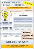 Vorschau - Arbeitsblätter - Arbeitsplatzmerkmale - einfache Schülerarbeiten / Jobs - Deckblatt
