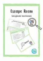Vorschau - Arbeitsblätter - Escape Room: Satzglieder bestimmen - Deckblatt