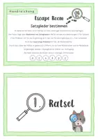 Vorschau - Arbeitsblätter - Escape Room: Satzglieder bestimmen - Seite 1