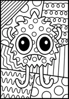 Vorschau - Arbeitsblätter - Monster Pop Art zum Weiter- und Ausmalen - Buntes Kunstprojekt - Seite 2
