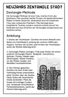 Vorschau - Arbeitsblätter - Zentangle Feuerwerk Kunstprojekt für das neue Jahr - Kunst im Winter - Seite 1