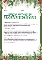 Vorschau - Arbeitsblätter - Kreative Aufgaben zum Thema Weihnachten - Deckblatt