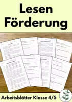 Vorschau - Arbeitsblätter - Leseförderung | Lesetexte mit Fragen | Lesen fördern LRS Sachtexte - Deckblatt