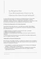 Vista previa - Refuerzo / NEE / Materiales de apoyo - Respira, Juega y Aprende: Guía de Respiración Infantil - página 1