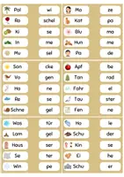 Vorschau - Aufgabenkarten - Silben verbinden / Silben erlesen - Seite 2