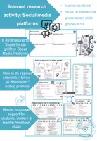 Vorschau - Arbeitsblätter - Research & presentation project: The biggest social media platforms - Deckblatt
