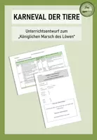 Vorschau - Stundenentwürfe - Unterrichtsentwurf Musik: Kanerval der Tiere (1. Stunde) - Deckblatt