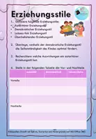 Vorschau - Arbeitsblätter - Materialpaket: Entwicklung, Erziehungsstile und Klassenarbeit - Deckblatt