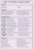 Vorschau - Arbeitsblätter - How to Write a Diary Entry (Overview + Feedback Sheet) - Seite 2