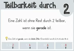 Vorschau - Poster - Mathe: Merkplakate zu Teilbarkeitsregeln (ab Klasse 3) - Seite 3