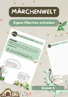 Vorschau - Arbeitsblätter - Märchen (5. Klasse): Eigenes Märchen schreiben (AB) - Deckblatt