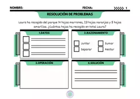 Vista previa - Hojas de trabajo - Cuaderno Problemas matemáticos - página 1