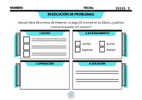 Vista previa - Hojas de trabajo - Cuaderno Problemas matemáticos - página 2
