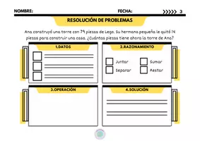Vista previa - Hojas de trabajo - Cuaderno Problemas matemáticos - página 3