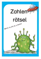 Vorschau - Aufgabenkarten - Monstermäßige Zahlenrätsel im Zahlenraum bis 100 - Deckblatt