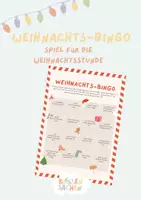 Vorschau - Arbeitsblätter - Weihnachts-Bingo – Spiel für die Weihnachtsstunde - Deckblatt