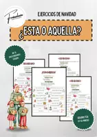 Vorschau - Aufgabenkarten - Esta o aquella - Weihnachten - Englisch, Deutsch, Spanisch - Deckblatt