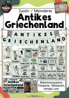 Vorschau - Stationenlernen - Antikes Griechenland - Tafel- & Zusatzmaterial - Deckblatt